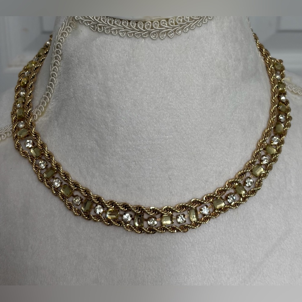 Banana Republic Factory Gold Rhinestone Necklace